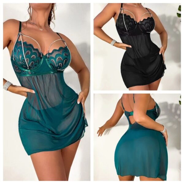 Sexy Sheer Camisole Nightgown -N2618