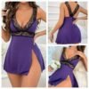 Lace Trim Sexy Nightgown